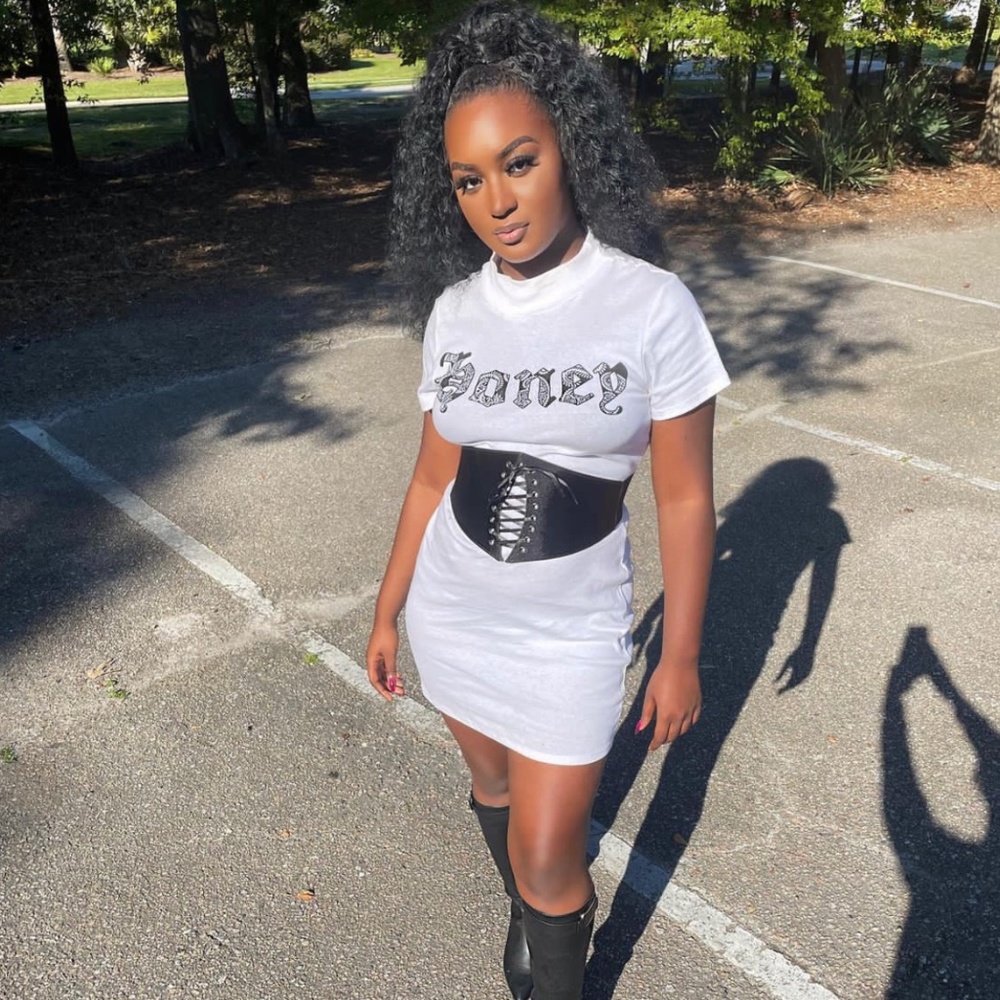 FASHION NOVA black and white honey dress